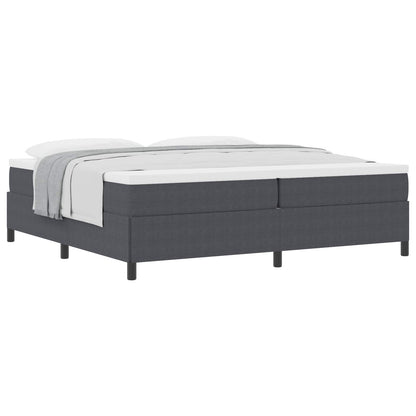 Letto a molle Grigio scuro 200 x 200 cm Velluto
