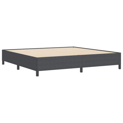 Letto a molle Grigio Scuro 200 x 200 cm Tessuto in Cords | homemem39
