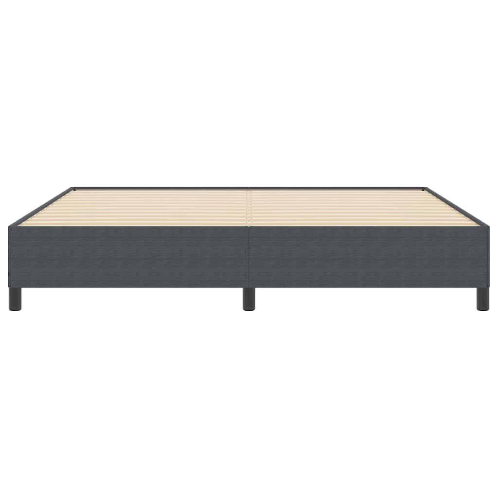 Letto a molle Grigio Scuro 200 x 200 cm Tessuto in Cords | homemem39
