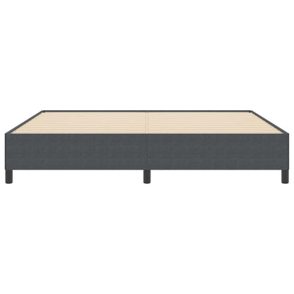 Letto a molle Grigio Scuro 200 x 200 cm Tessuto in Cords | homemem39