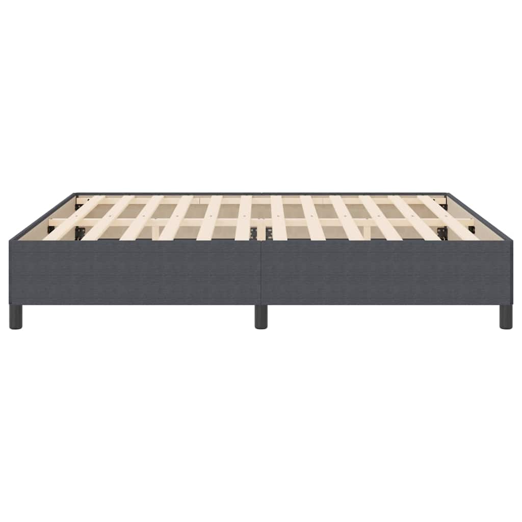 Letto a molle Grigio Scuro 200 x 200 cm Tessuto in Cords | homemem39