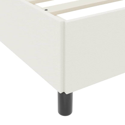 Letto a molle Crema 200 x 200 cm Tessuto in Cords | homemem39