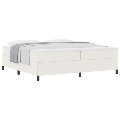 Letto a molle Crema 200 x 200 cm Tessuto in Cords | homemem39
