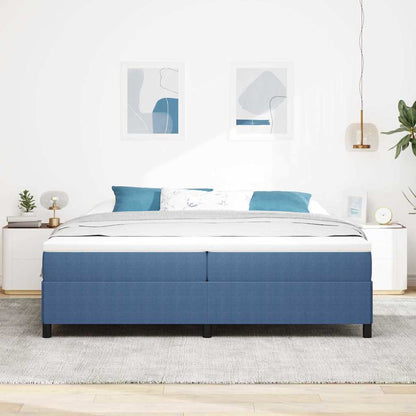 Letto a molle Blu 200 x 200 cm Velluto