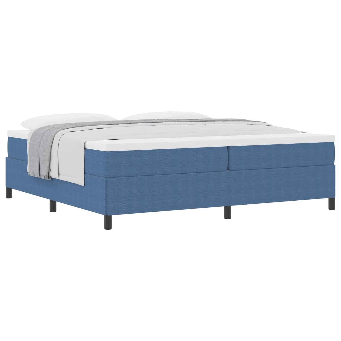 Letto a molle Blu 200 x 200 cm Velluto