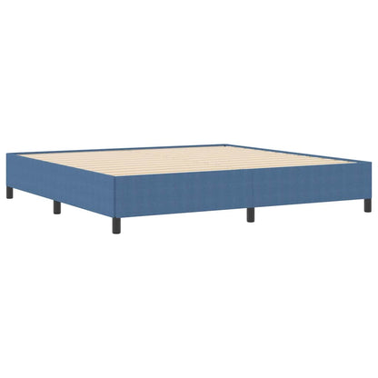 Letto a molle Blu 200 x 200 cm Velluto
