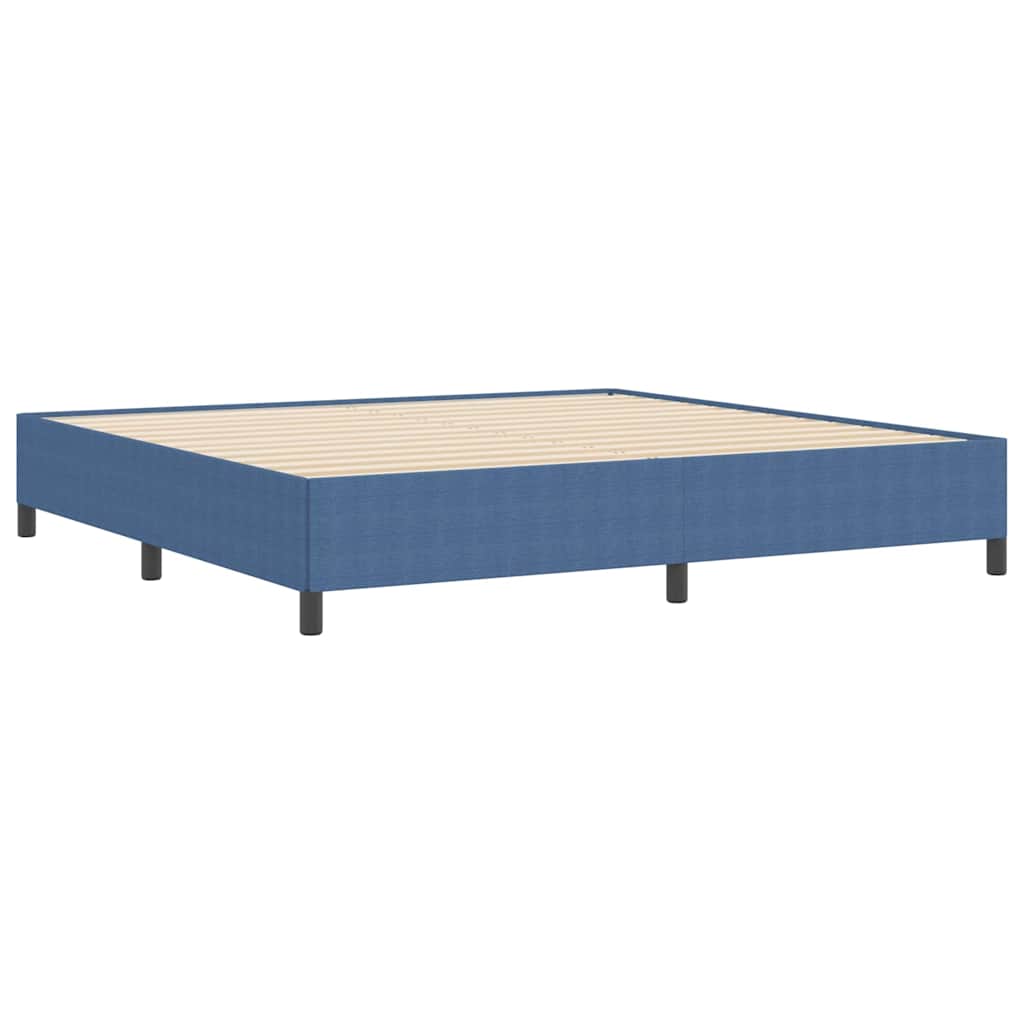 Letto a molle Blu 200 x 200 cm Tessuto in Cords | homemem39