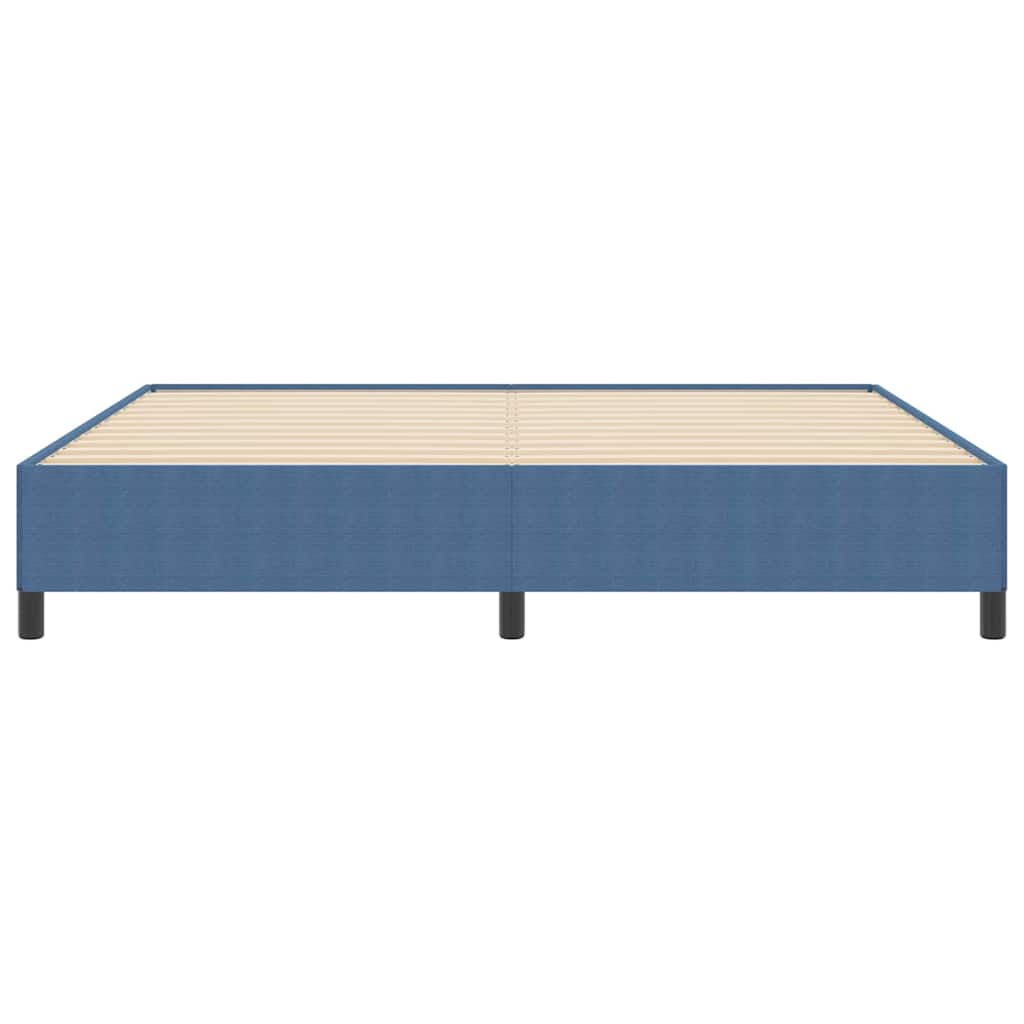 Letto a molle Blu 200 x 200 cm Velluto