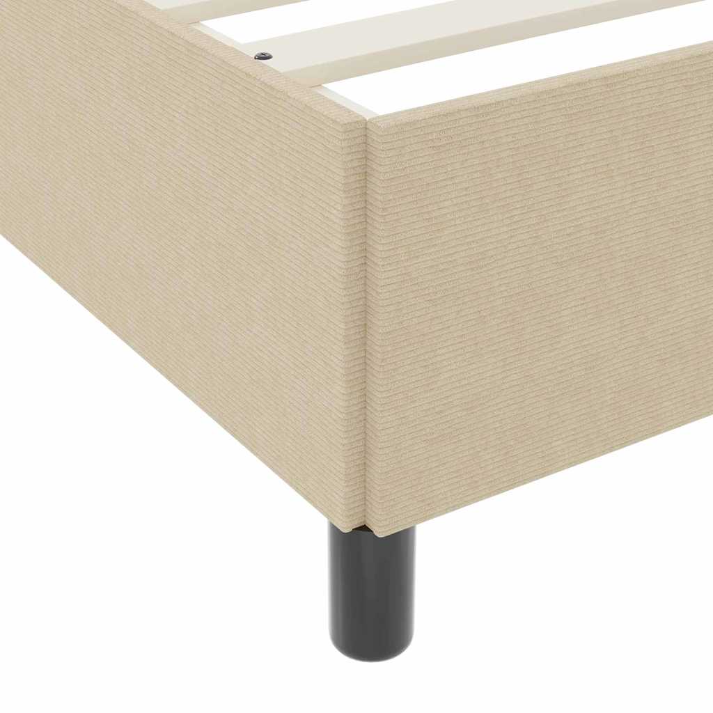 Letto a molle Grigio Verde 200 x 200 cm Tessuto in Cords | homemem39