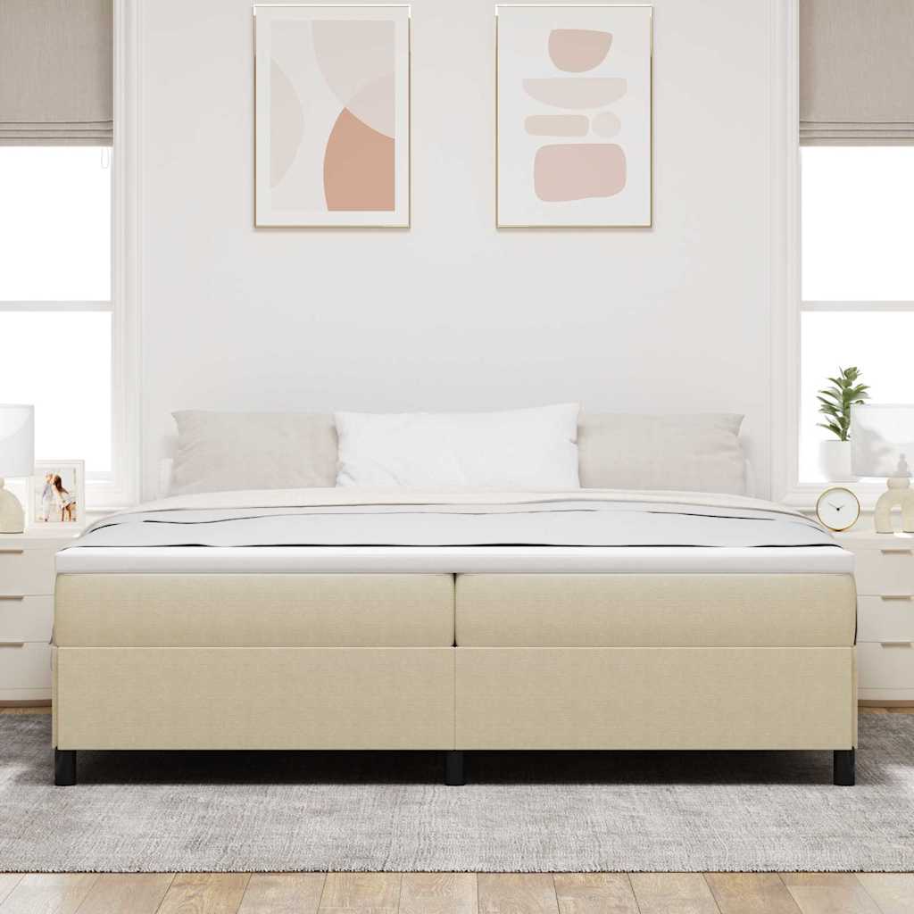 Letto a molle Grigio Verde 200 x 200 cm Tessuto in Cords | homemem39