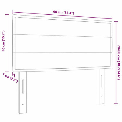 Testiera con testiera Grigio scuro 90 cm Pelle Sintetica
