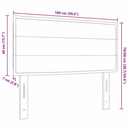 Testiera con testiera Marrone Scuro 100 cm Pelle Sintetica