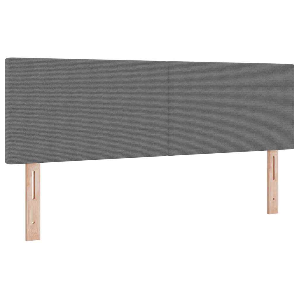 Testiera Grigio chiaro 144 cm Tessuto in Cords