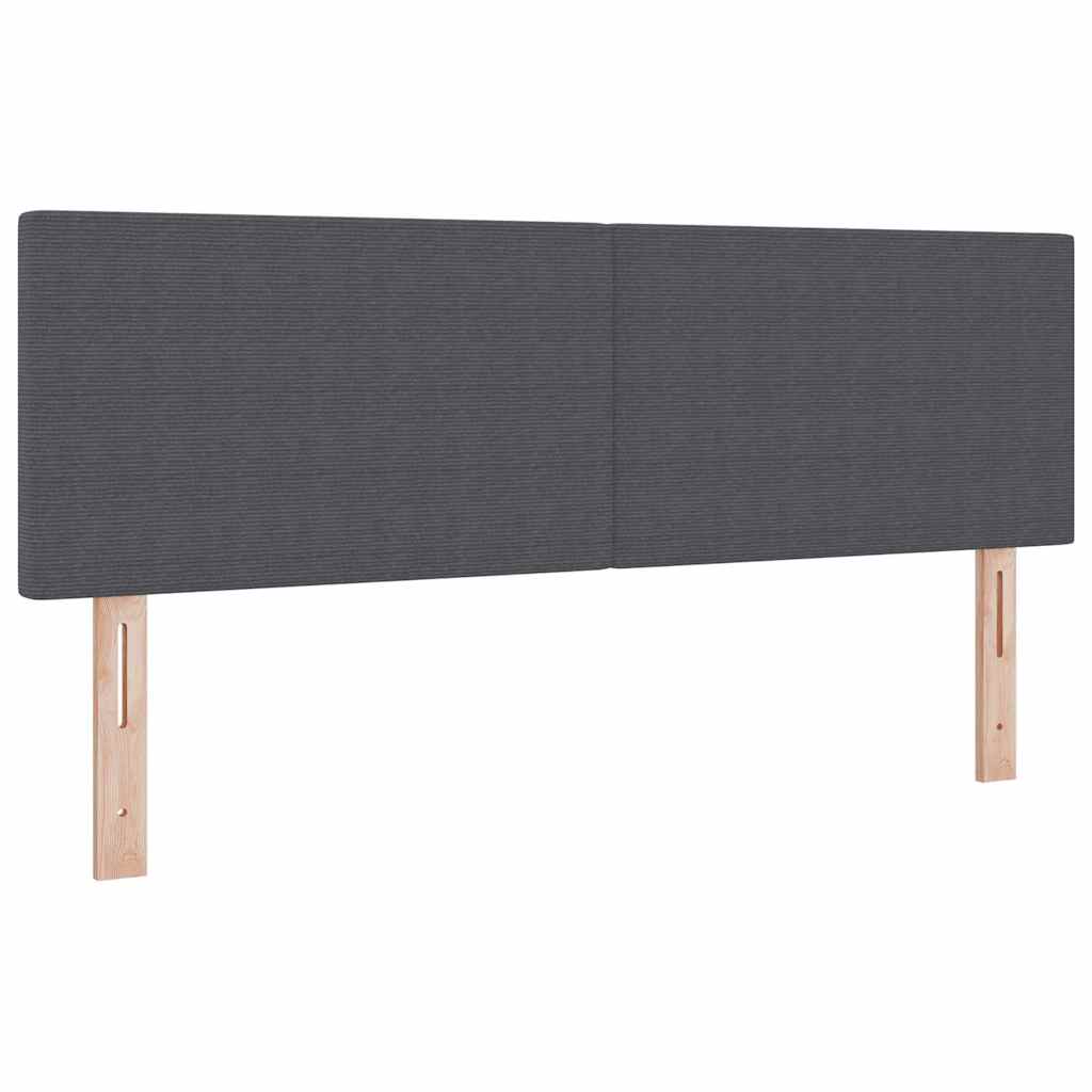 Testiera Grigio scuro 160 cm Tessuto in Cords | homemem39