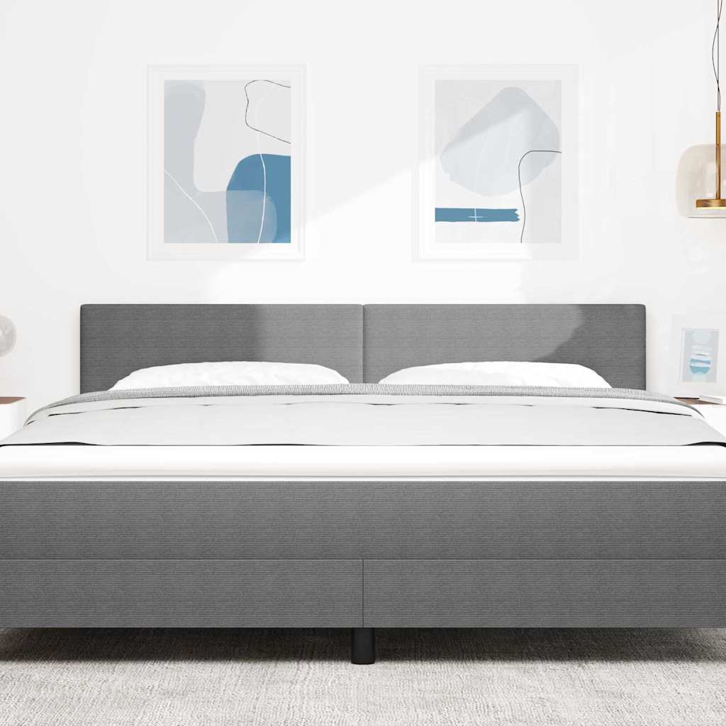 Testiera Grigio chiaro 180 cm Tessuto in Cords