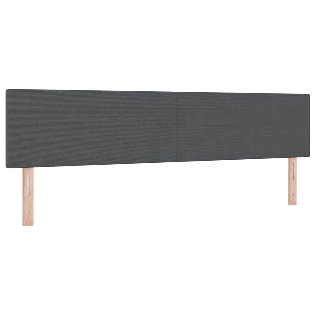 Testiera Grigio scuro 200 cm Tessuto in Cords