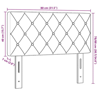 Testiera con testiera Blu Scuro 80 cm Pelle Sintetica