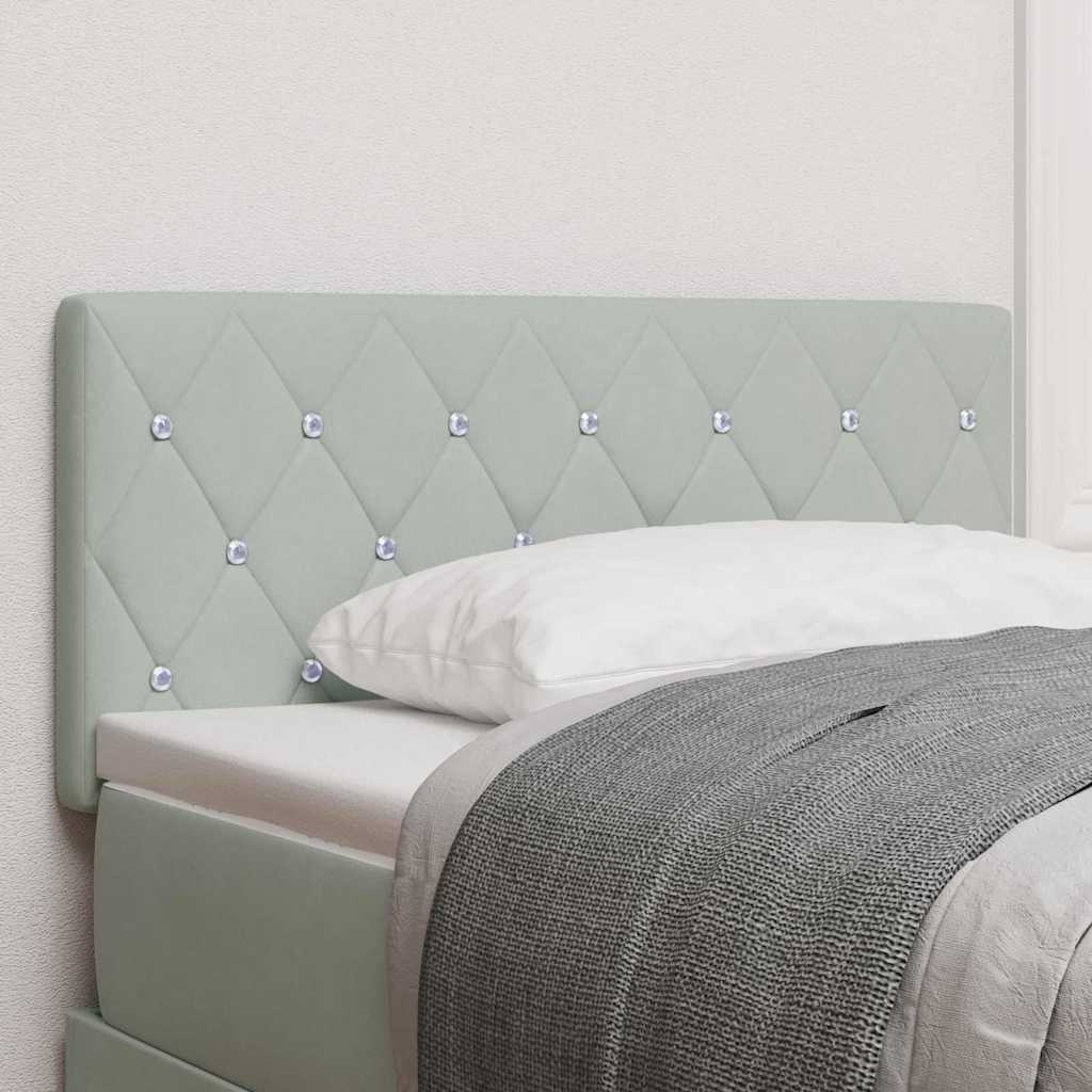 Testiera Grigio chiaro 90 cm Velluto