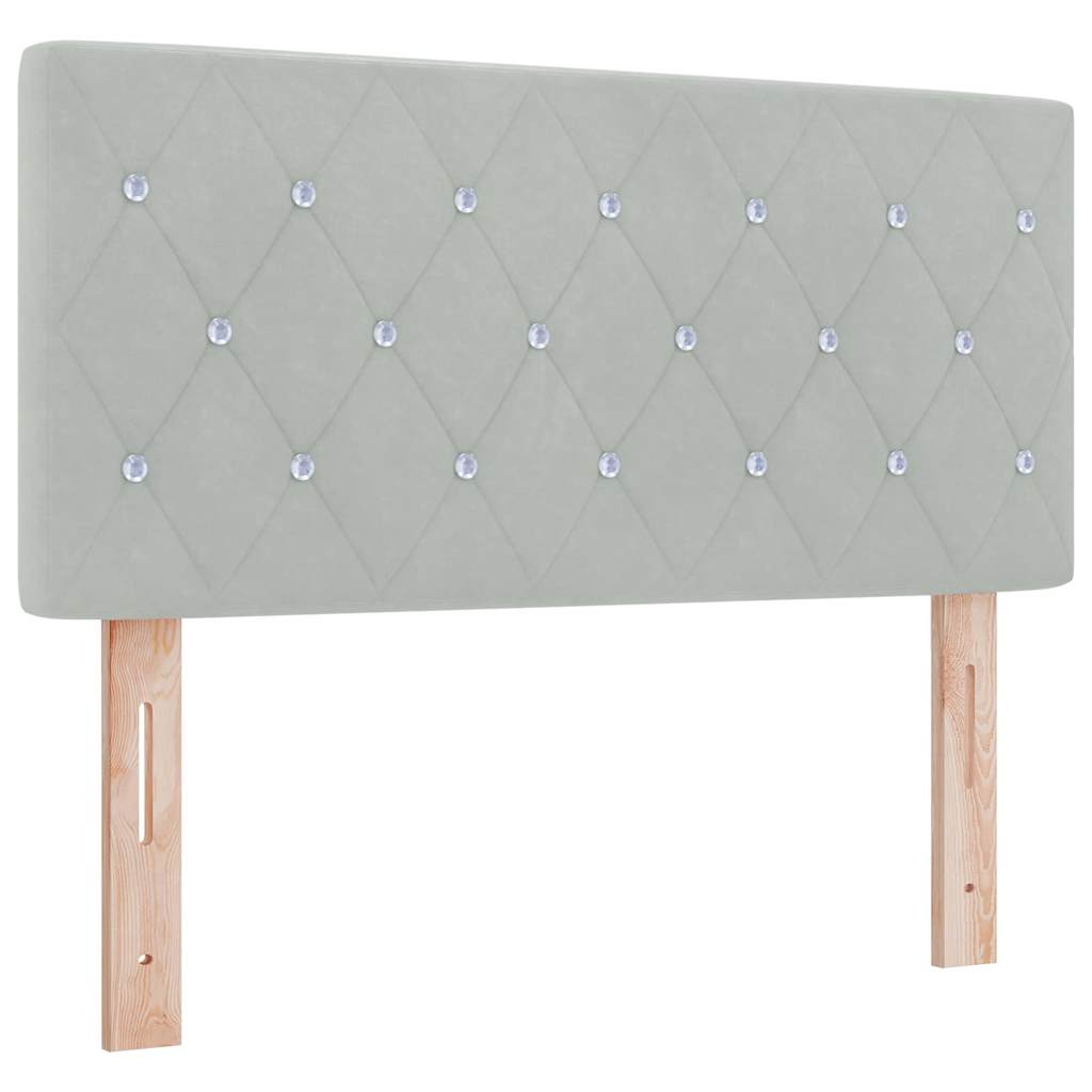 Testiera Grigio chiaro 90 cm Velluto