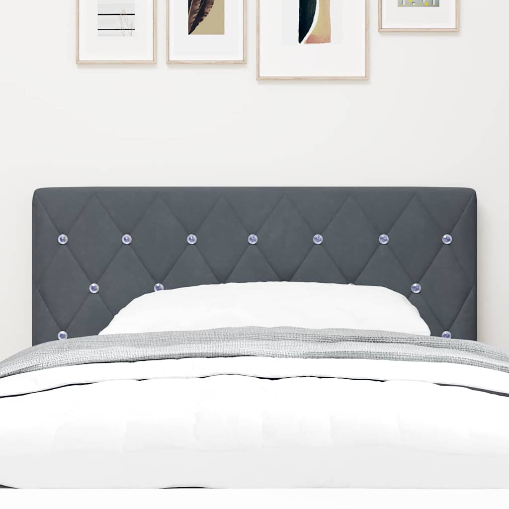 Testiera Grigio scuro 100 cm Velluto