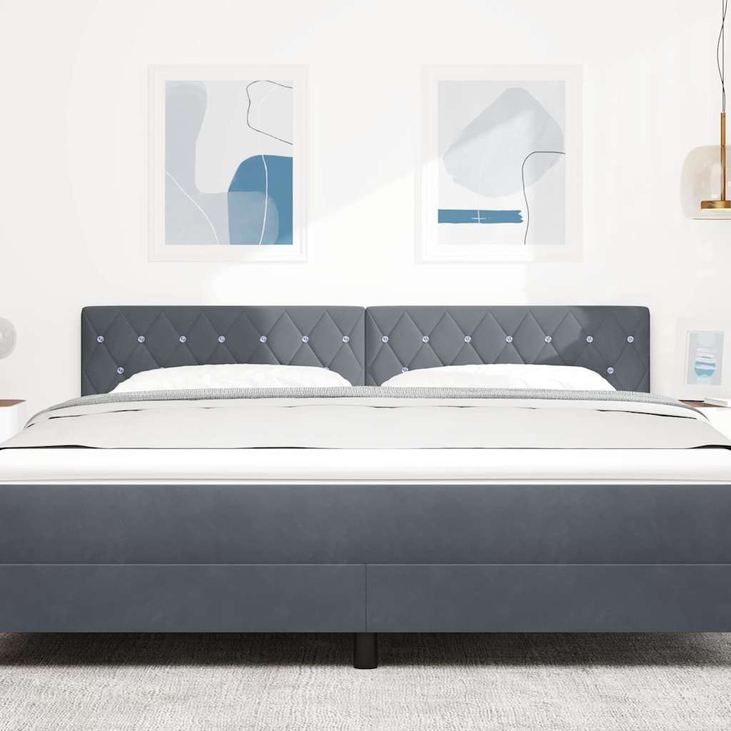 Testiera Grigio scuro 180 cm Velluto | homemem39