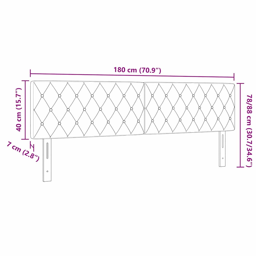 Testiera Rosa 180 cm Velluto | homemem39
