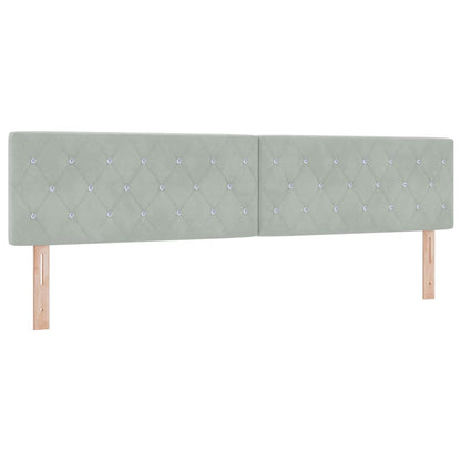 Testiera Grigio chiaro 200 cm Velluto