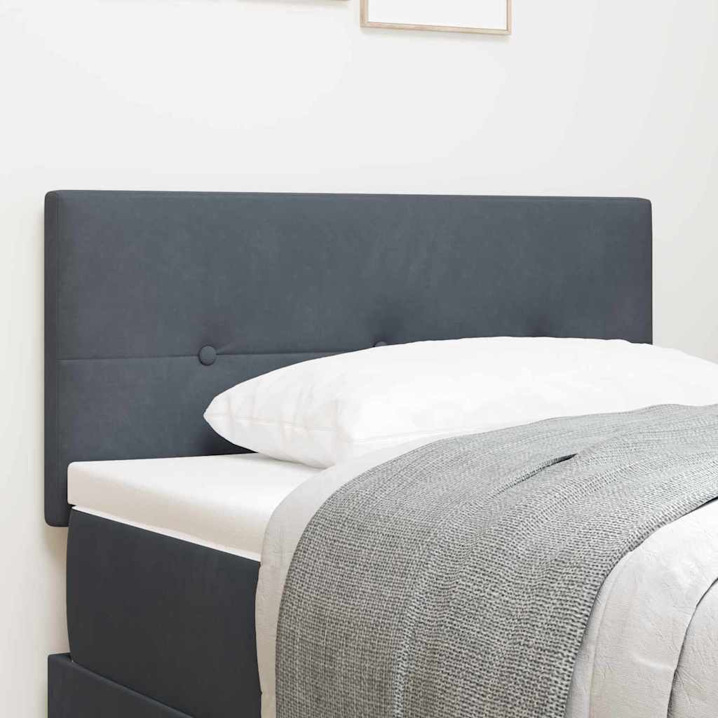 Testiera Grigio scuro 80 cm Velluto
