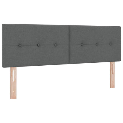Testiera regolabile in altezza Grigio scuro 144 cm Tessuto | homemem39