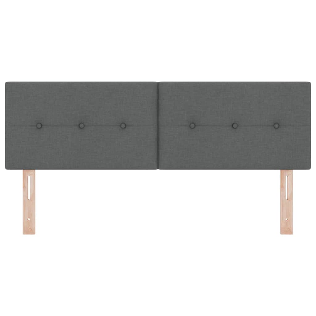 Testiera regolabile in altezza Grigio scuro 144 cm Tessuto | homemem39