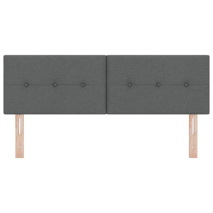 Testiera regolabile in altezza Grigio scuro 144 cm Tessuto