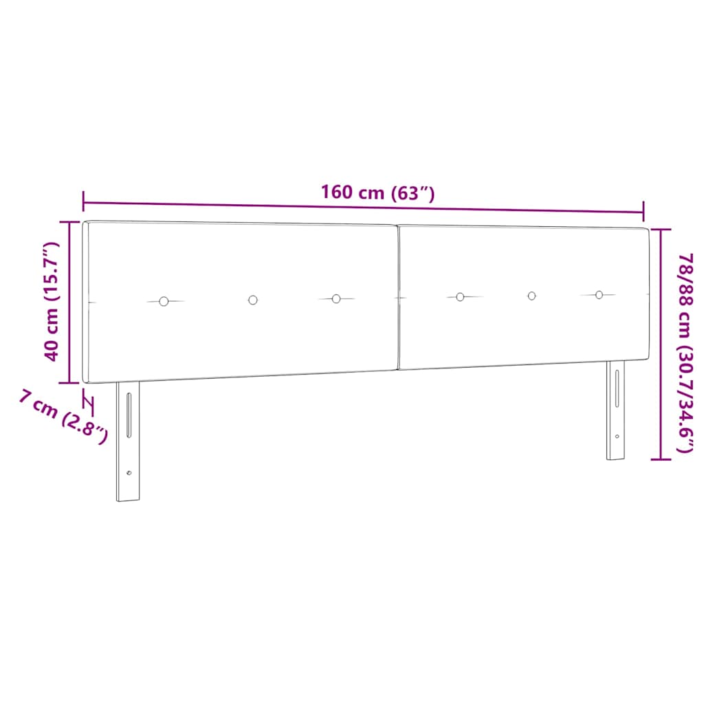 Testiera Rosa 160 cm Velluto | homemem39