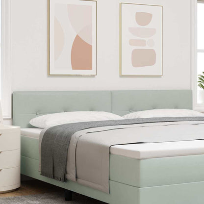 Testiera Grigio chiaro 200 cm Velluto