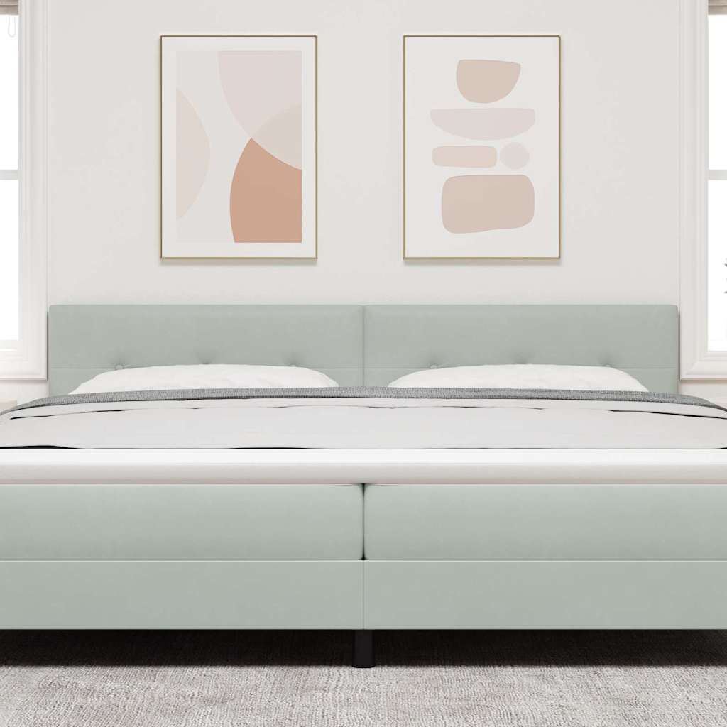 Testiera Grigio chiaro 200 cm Velluto