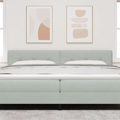 Testiera Grigio chiaro 200 cm Velluto