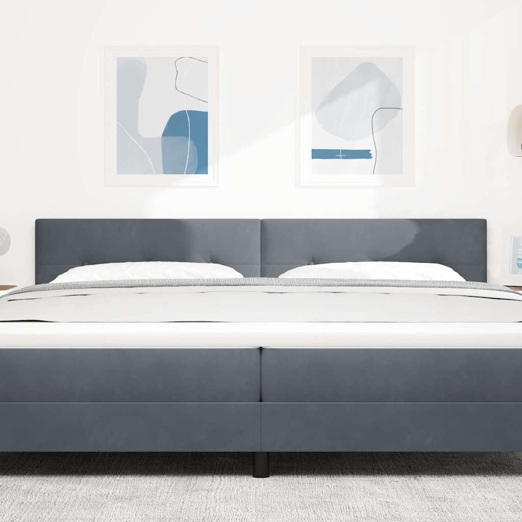 Testiera Grigio scuro 200 cm Velluto | homemem39
