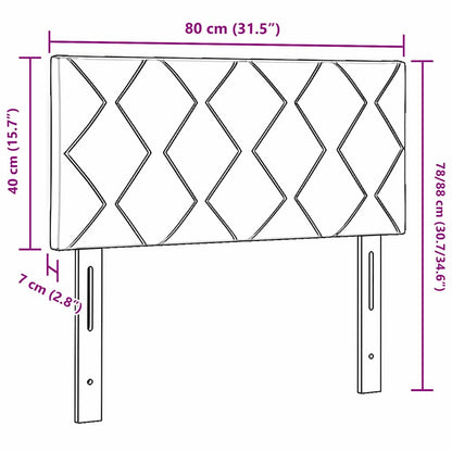 Testiera con testiera Marrone Scuro 80 cm Pelle Sintetica