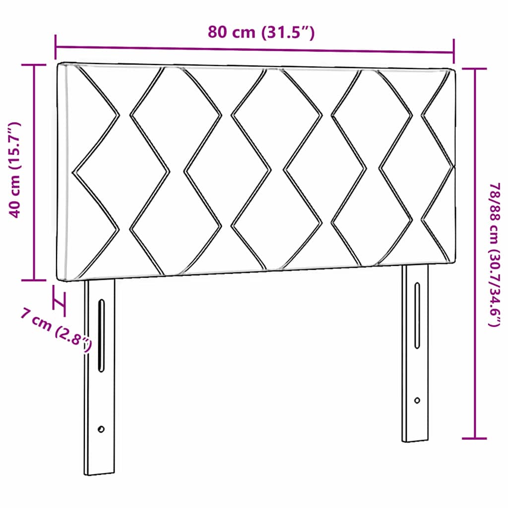 Testiera con testiera Talpa 80 cm Pelle Sintetica