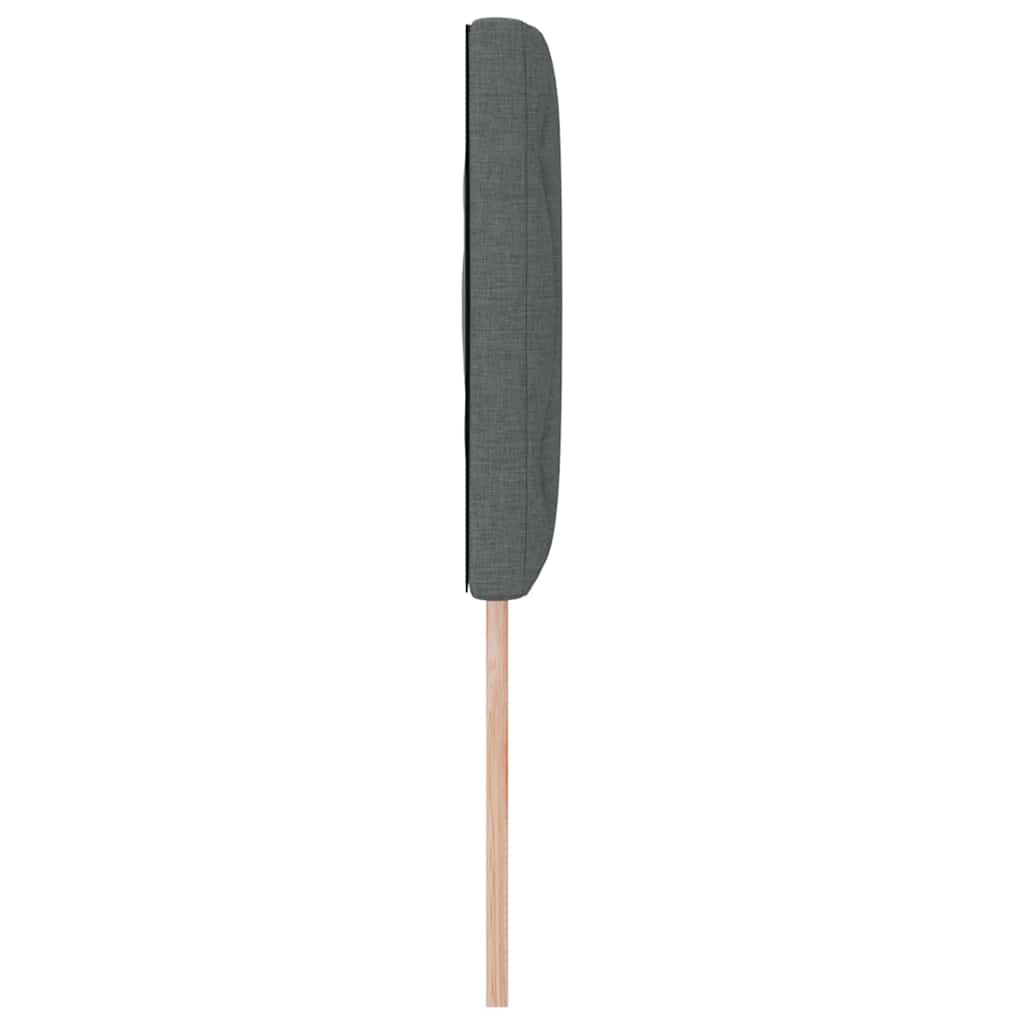 Testiera con testiera Grigio scuro 144 cm Pelle Sintetica