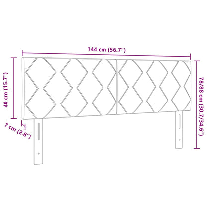 Testiera con testiera Marrone Scuro 144 cm Pelle Sintetica
