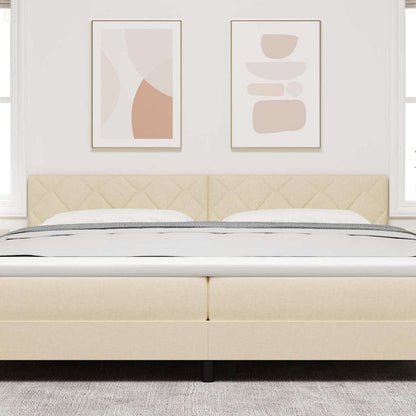 Testiera con testiera Crema 200 cm Pelle Sintetica