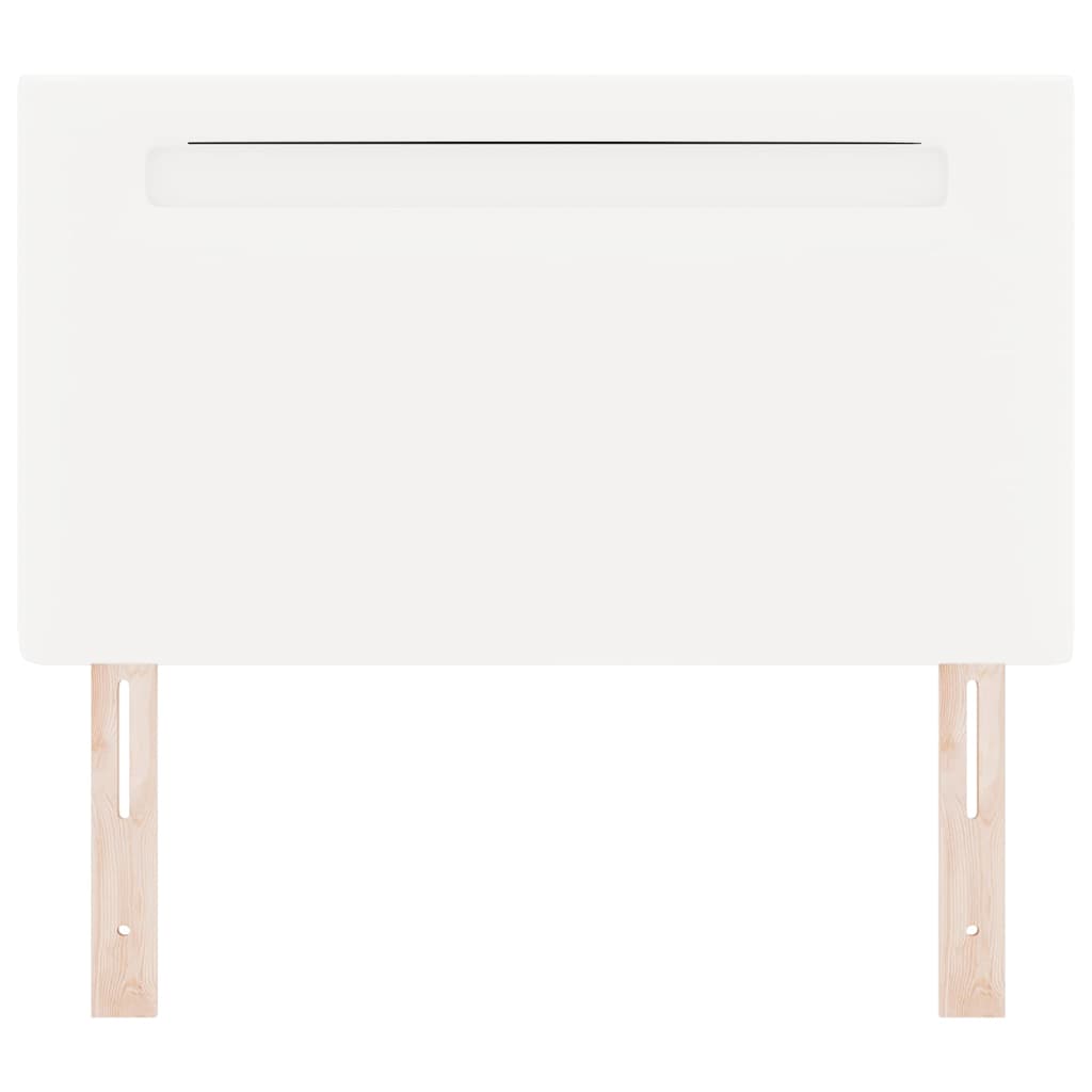 Testiera LED Bianco 90 cm Pelle Sintetica