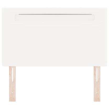 Testiera LED Bianco 90 cm Pelle Sintetica