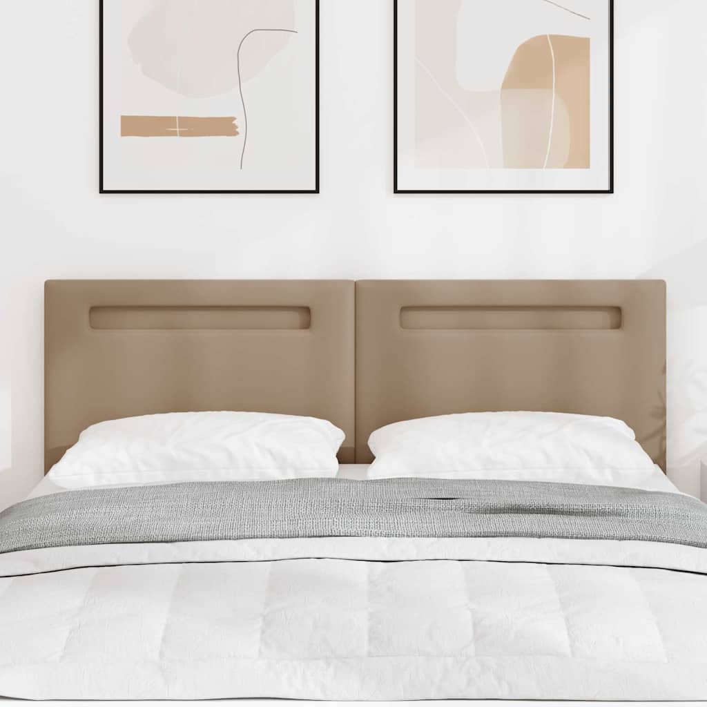 Testiera LED Cappuccino 144 cm Pelle Sintetica