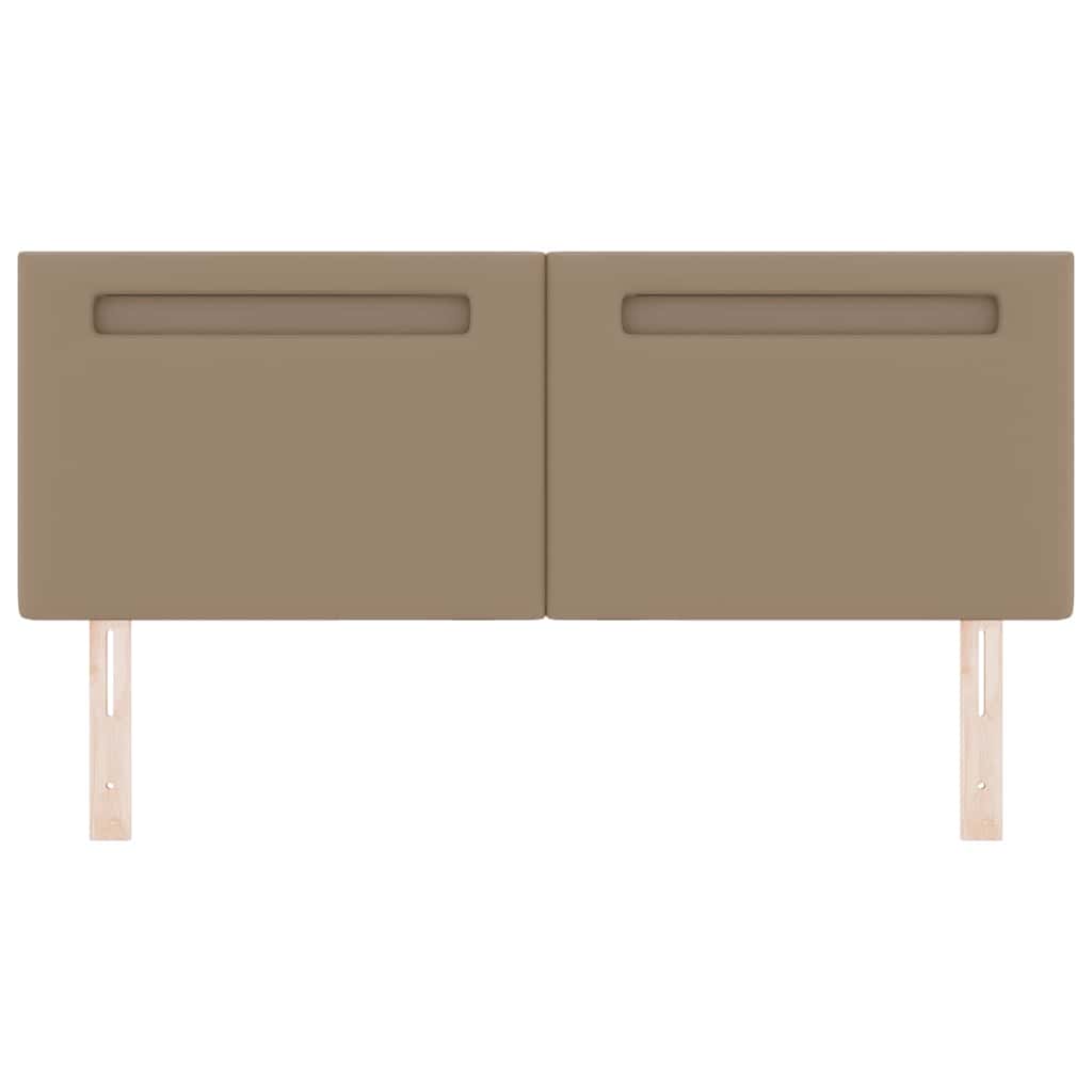 Testiera LED Cappuccino 144 cm Pelle Sintetica