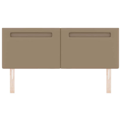 Testiera LED Cappuccino 144 cm Pelle Sintetica