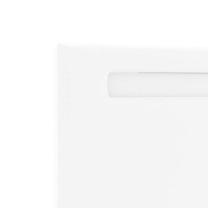 Testiera LED Bianco 160 cm Pelle Sintetica