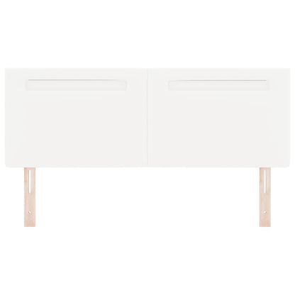 Testiera LED Bianco 160 cm Pelle Sintetica