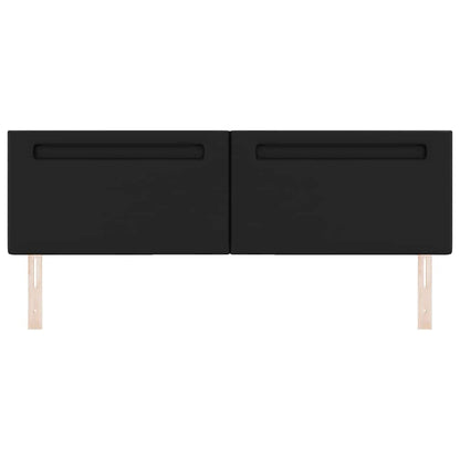 Testiera LED Nero 180 cm Pelle Sintetica