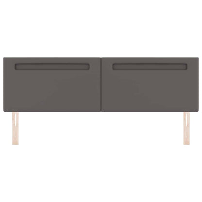 Testiera LED Grigio 180 cm Pelle Sintetica